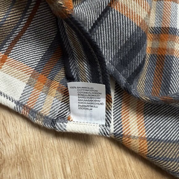 HAUPT FLANNEL SHIRT PLAID LONG SLEEVE MENS L BUTTON DOWN FALL AUTUMN LUMBERJACK - Picture 5 of 7